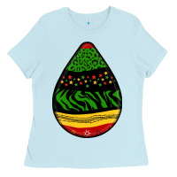 Baby Blue teardrop african pattern Ladies Tee - BundleAndBundleShop