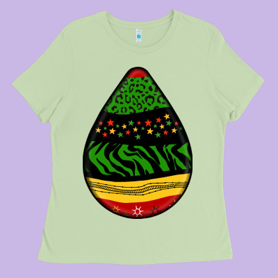 Teardrop African Pattern Ladies Tee Designed By Bundleandbundleshop