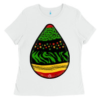 White teardrop african pattern Ladies Tee - BundleAndBundleShop