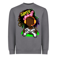 Storm black gamer girl Heavyweight Sweatshirt - FaDigitalArtStudio
