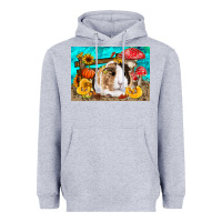 Heather Grey Guinea Pig Kid's Heavyweight Hoodie - LillyAllenDesigns