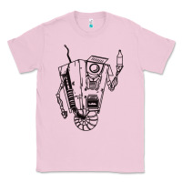 Bubblegum Pink b&w claptrap   borderlands Classic Tee - tuanDangUi