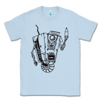 Dusty Blue b&w claptrap   borderlands Classic Tee - tuanDangUi