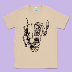 B&w Claptrap   Borderlands Classic Tee Designed By Tuandangui