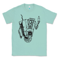 Seafoam b&w claptrap   borderlands Classic Tee - tuanDangUi