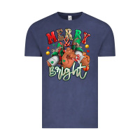 Vintage Denim merry and bright black man sneakers Vintage Tee - RanaPortraitStore