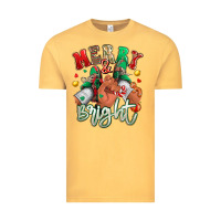 Vintage Mustard merry and bright black man sneakers Vintage Tee - RanaPortraitStore