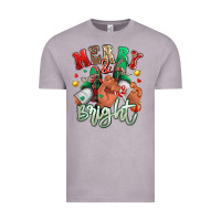 Merry And Bright Black Man Sneakers Vintage Tee | Teevron