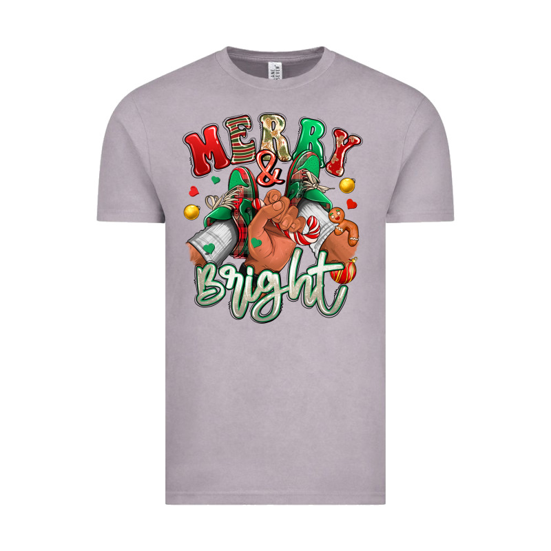 Merry And Bright Black Man Sneakers Vintage Tee by RanaPortraitStore | Teevron