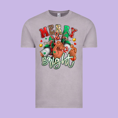 Merry And Bright Black Man Sneakers Vintage Tee Designed By Ranaportraitstore