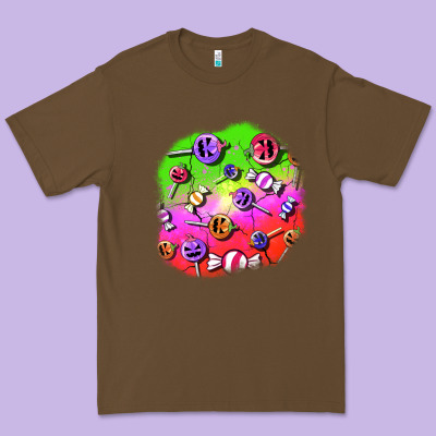 Halloween Candy  Patches Premium Tee Designed By Bundleandbundleshop