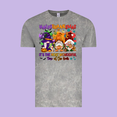 Hallothanksmas It's The Most Wonderful Time Of The Vintage Tee Designed By Nancycooperartshop