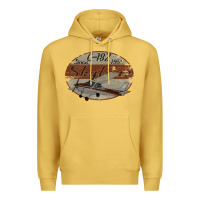 Antique Gold cessna 182 skylane since 1956 retro vintage airplane design Premium Hoodie - tuanDangUi
