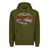Army Green cessna 182 skylane since 1956 retro vintage airplane design Premium Hoodie - tuanDangUi