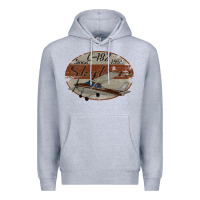 Heather Grey cessna 182 skylane since 1956 retro vintage airplane design Premium Hoodie - tuanDangUi