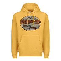 Mustard cessna 182 skylane since 1956 retro vintage airplane design Premium Hoodie - tuanDangUi