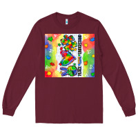 Burgundy peace love understand Long Sleeve Tee - CowGirlArtShop