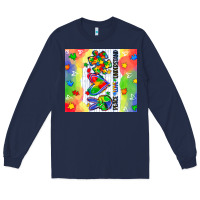 Navy peace love understand Long Sleeve Tee - CowGirlArtShop