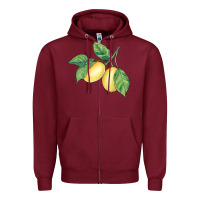 Burgundy lemons Zipper Hoodie - BundleAndBundleShop