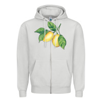 Dove Grey lemons Zipper Hoodie - BundleAndBundleShop