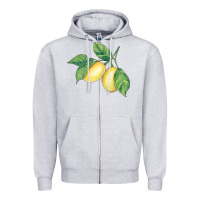 Heather Grey lemons Zipper Hoodie - BundleAndBundleShop