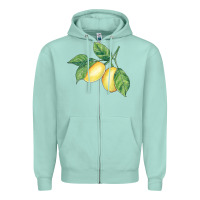 Seafoam lemons Zipper Hoodie - BundleAndBundleShop