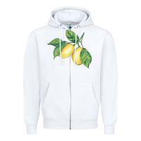 White lemons Zipper Hoodie - BundleAndBundleShop