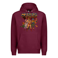 Burgundy he man white color Premium Hoodie - tuanDangUi