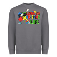 Storm Living an au-some life Autism Awareness Day Heavyweight Sweatshirt - FaDigitalArtStudio