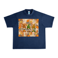 Navy Fall with Gnomes Urban Heavy Tee - texasbilliewilder