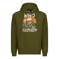 Army Green Who Tooted Funny Train Lovers And Railroad Retro Vintage Premium Hoodie - tuanDangUi