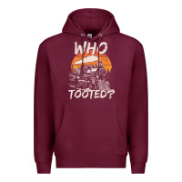 Burgundy Who Tooted Funny Train Lovers And Railroad Retro Vintage Premium Hoodie - tuanDangUi