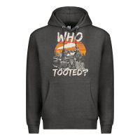 Charcoal Heather Who Tooted Funny Train Lovers And Railroad Retro Vintage Premium Hoodie - tuanDangUi