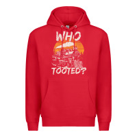 Red Who Tooted Funny Train Lovers And Railroad Retro Vintage Premium Hoodie - tuanDangUi
