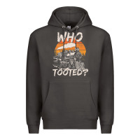 Smoke Who Tooted Funny Train Lovers And Railroad Retro Vintage Premium Hoodie - tuanDangUi