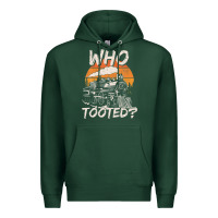 Sports Green Who Tooted Funny Train Lovers And Railroad Retro Vintage Premium Hoodie - tuanDangUi