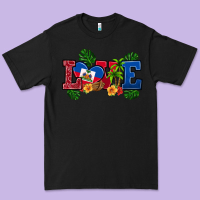 Love Haitian Republic Premium Tee Designed By Ranaportraitstore