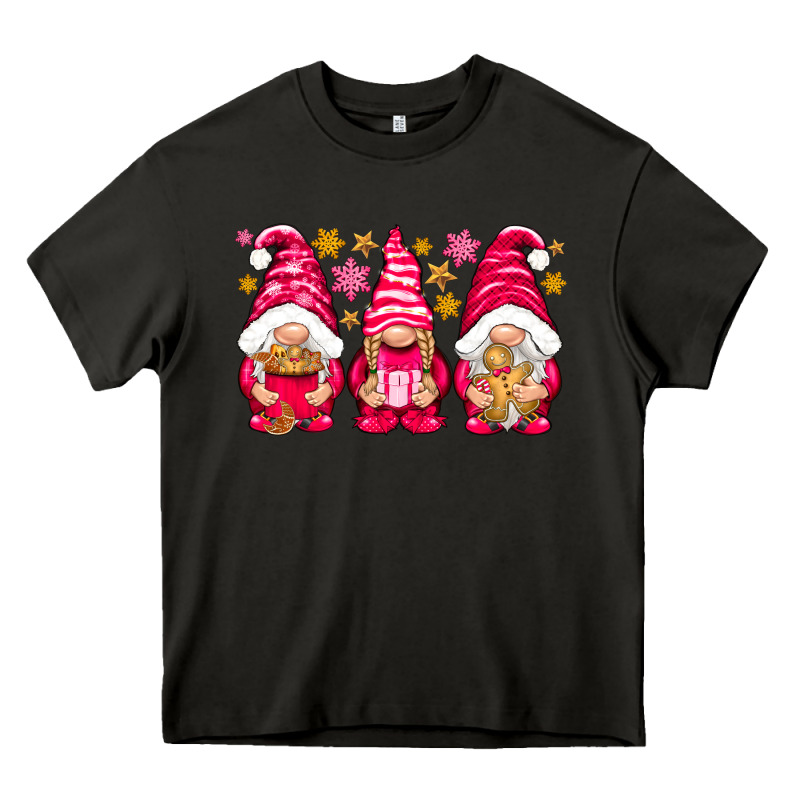 Pink Christmas Gnomes Heavy Core Tee by NancyCooperArtShop | Teevron