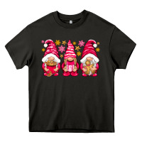 Asphalt Pink Christmas gnomes Heavy Core Tee - NancyCooperArtShop