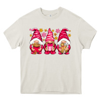Cream Pink Christmas gnomes Heavy Core Tee - NancyCooperArtShop