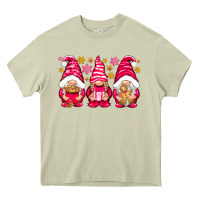 Mossy Pink Christmas gnomes Heavy Core Tee - NancyCooperArtShop