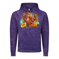 Cloud Purple Turkey pumpkins Vintage Hoodie - NancyCooperArtShop