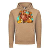 Vintage Coffee Turkey pumpkins Vintage Hoodie - NancyCooperArtShop