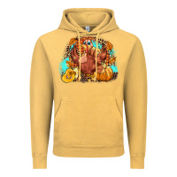 Vintage Mustard Turkey pumpkins Vintage Hoodie - NancyCooperArtShop