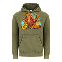 Vintage Olive Turkey pumpkins Vintage Hoodie - NancyCooperArtShop