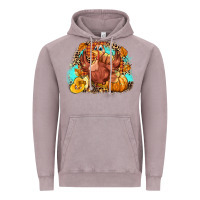 Vintage Zinc Turkey pumpkins Vintage Hoodie - NancyCooperArtShop