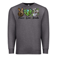 Charcoal Heather peace love koala Premium Sweatshirt - LillyAllenDesigns
