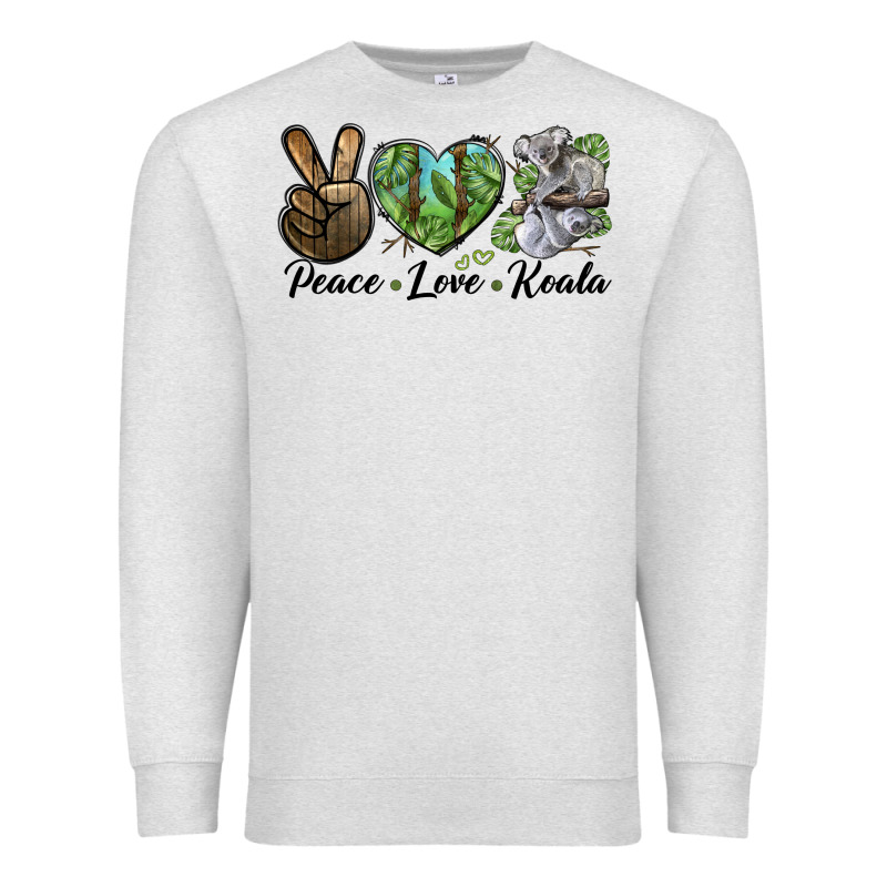 Peace Love Koala Premium Sweatshirt by LillyAllenDesigns | Teevron