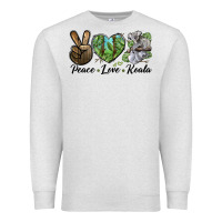 Oatmeal Heather peace love koala Premium Sweatshirt - LillyAllenDesigns
