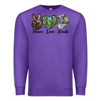 Purple peace love koala Premium Sweatshirt - LillyAllenDesigns